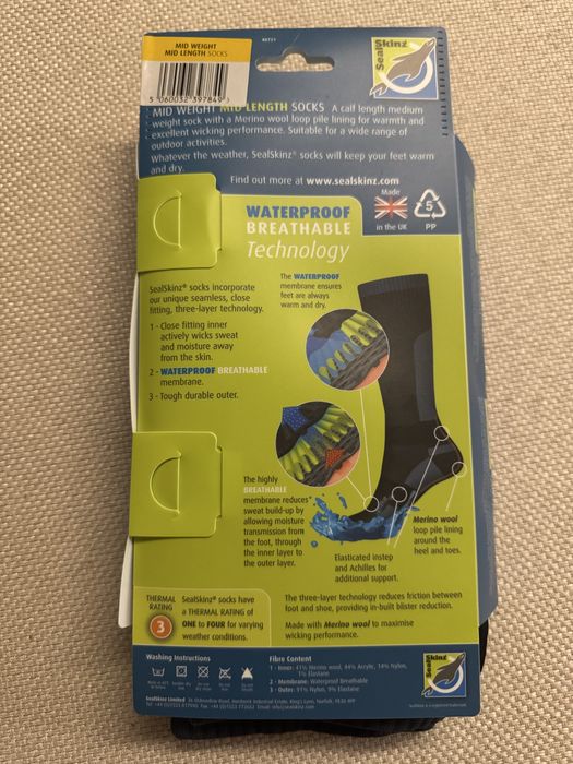 Шкарпетки водонепроникні SealSkinz