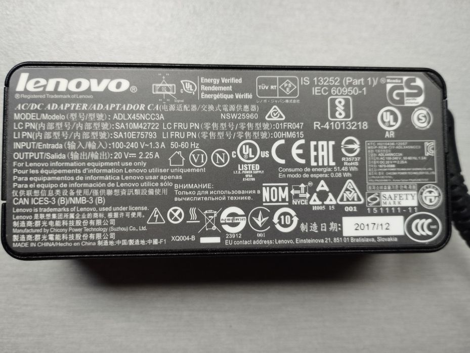 Carregador original lenovo