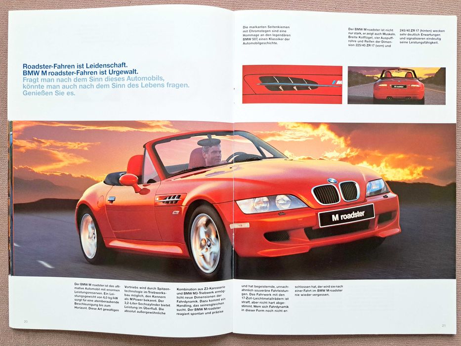 BMW M-Power 1999 prospekt 46 str./ M3 E36, M5 E39, MRoadster & MCoupe