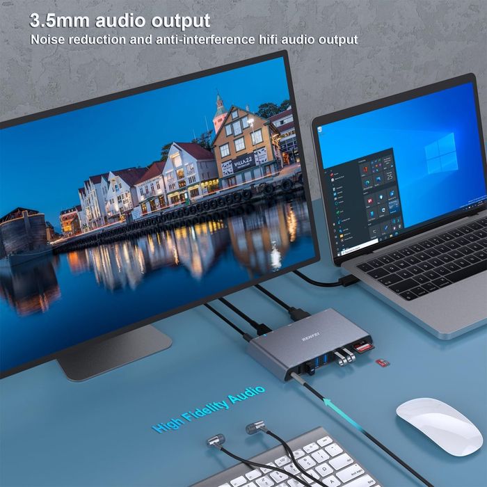 Док станция BENFEI 12-in-1 USB Type-A/USB Type-C