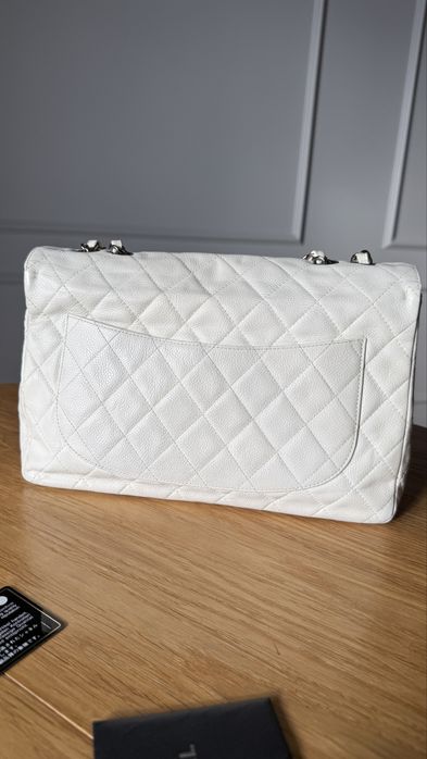 Torebka Chanel Jumbo Classic Single Flap biala