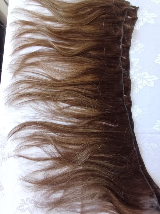 Włosy naturalne 43cm na pasku