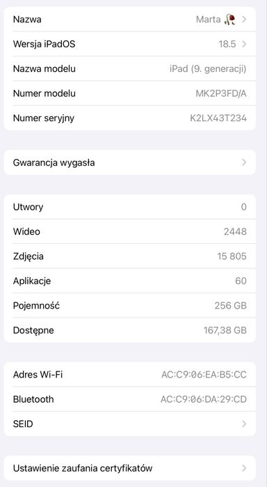 Zestaw MacBook + IPad 256GB + rysik idealne dla studenta
