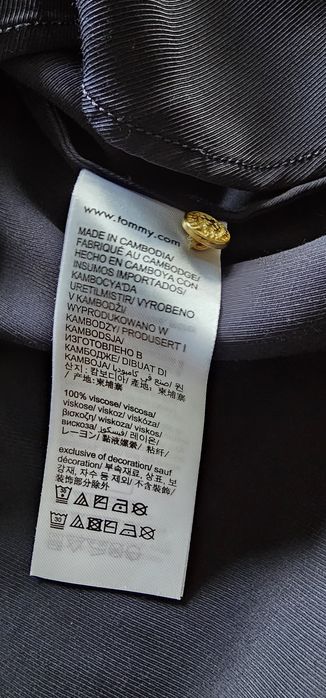 Granatowa bluzka koszula Tommy Hilfiger 38 M wiskoza