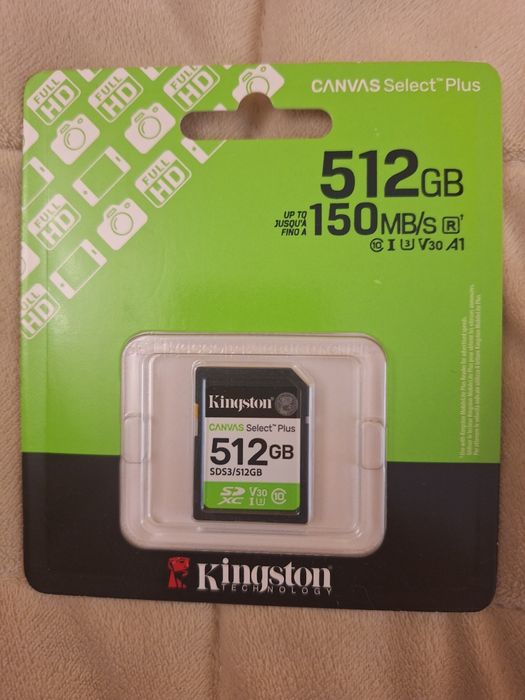 Карта пам'яті 512 GB Kingston Canvas select plus