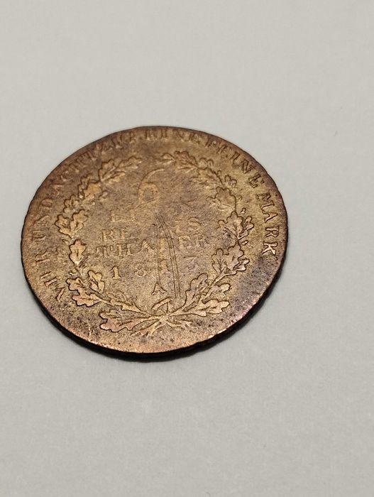 Moneta Prusy 1/6 talara 1813r. A Berlin - Fryderyk Wilhelm III -Srebro