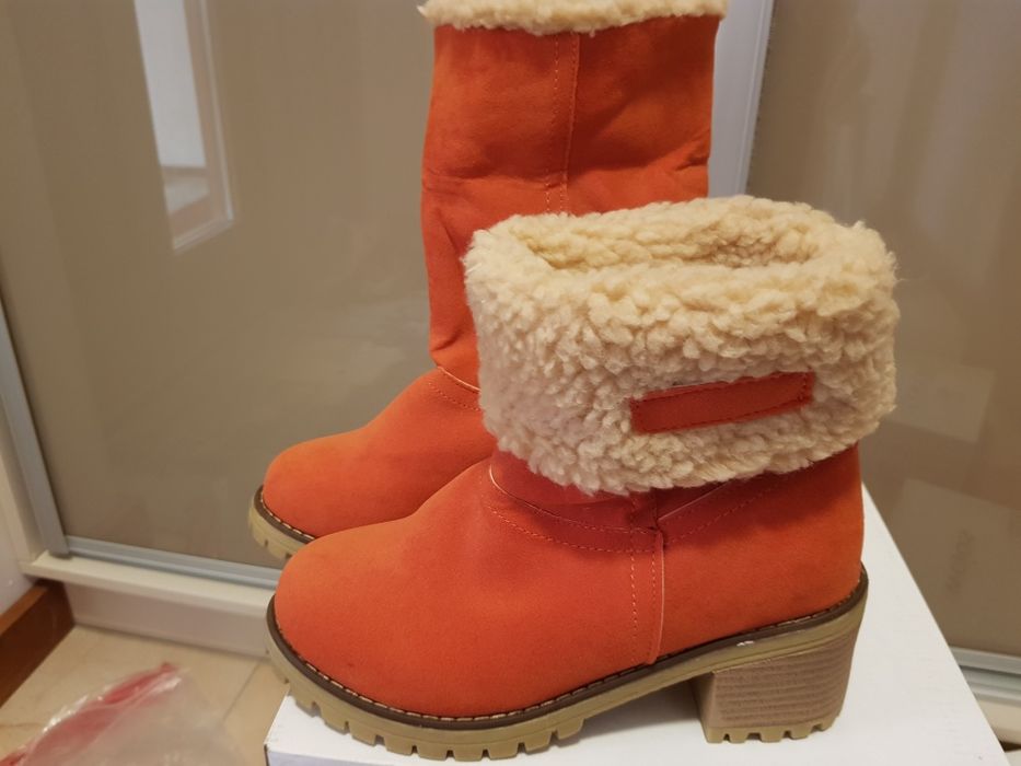 Kozaki, botki, ocieplane, 36, nowe, gratis torebka