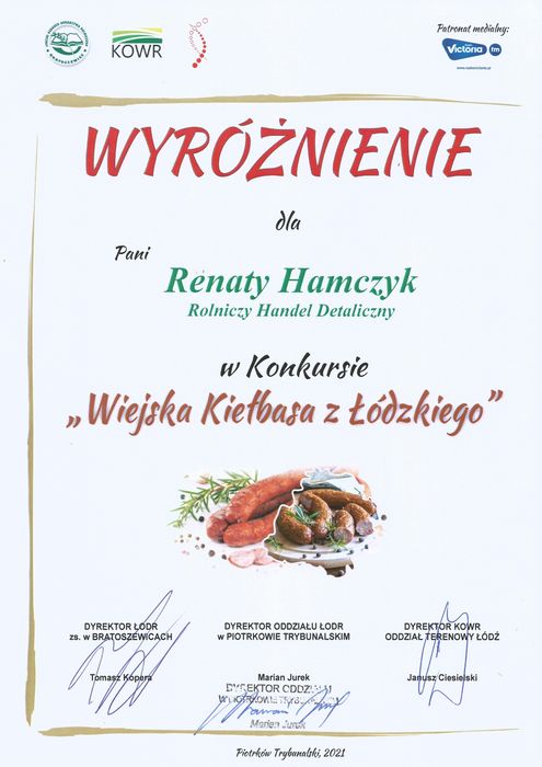 Wiejskie wyroby wędliniarskie.