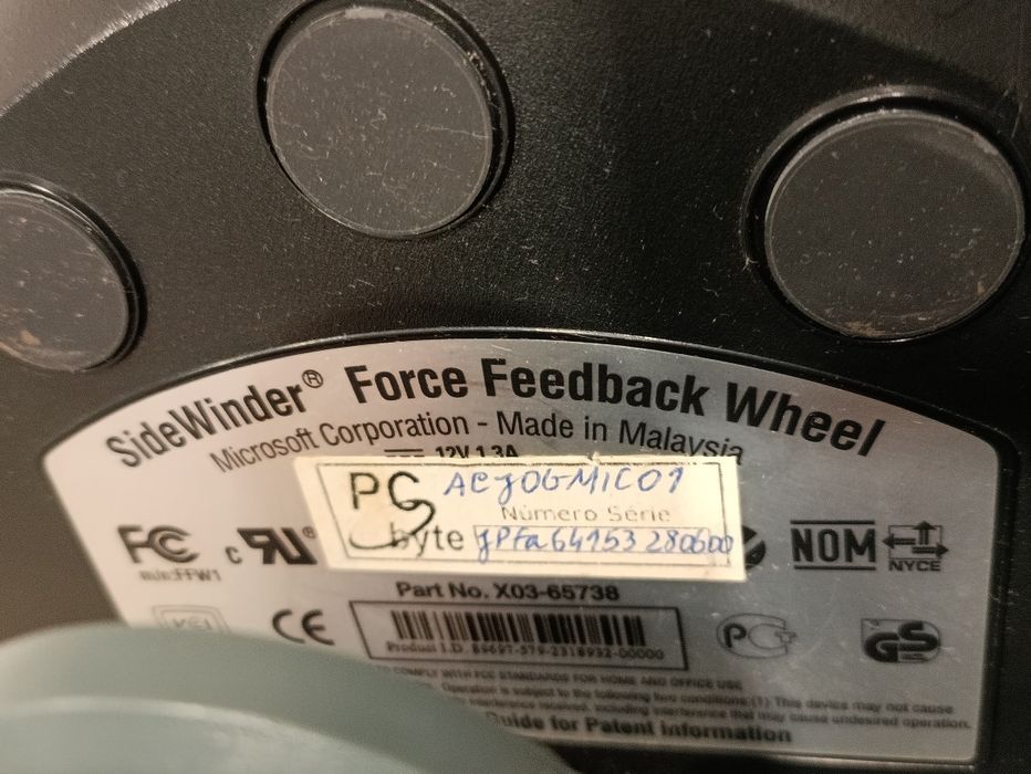 Volante Microsoft sidewinder force feedback