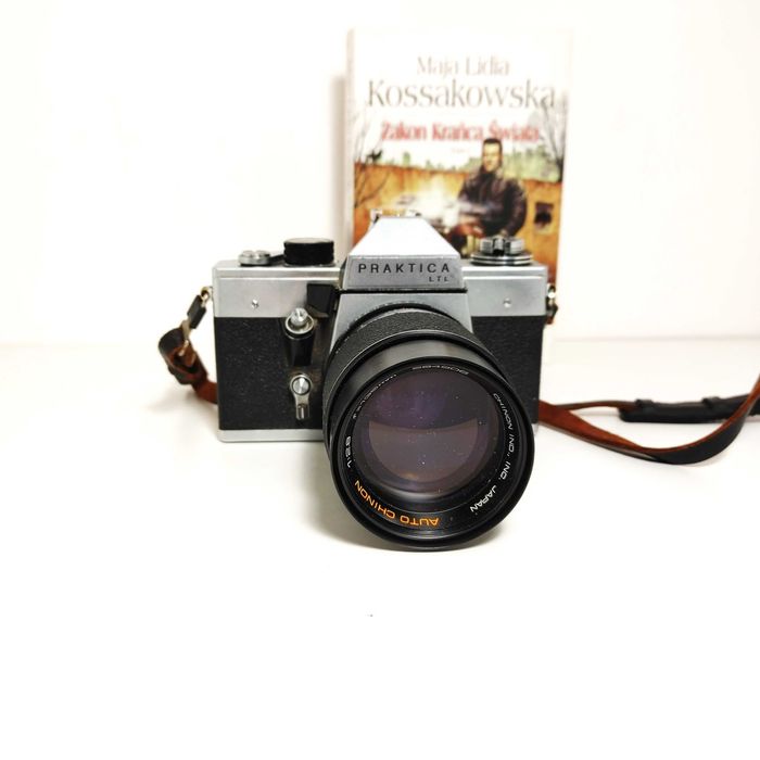 Analogowa Lustrzanka Retro Praktica LTL z Auto Chinon  135 mm f 1:2,8