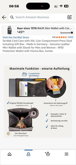 Carteira  Homem  SecWal / Rfid  7 C / Em  Pele a Estrear!