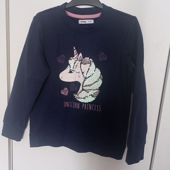 Bluza granatowa, jednorożec cekiny 116