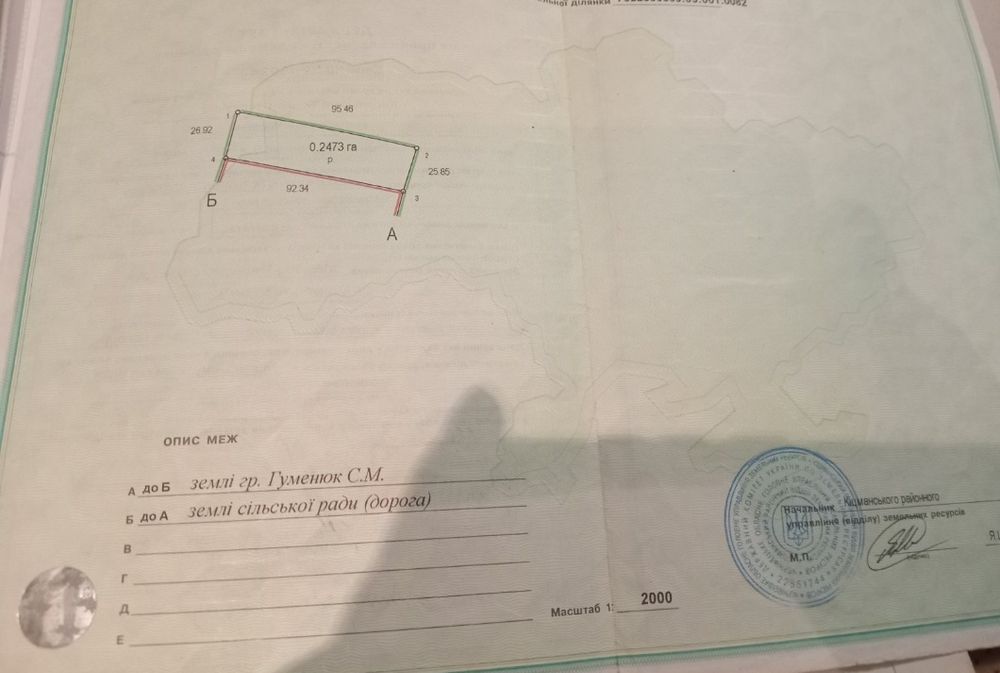 Продам земельну ділянку.