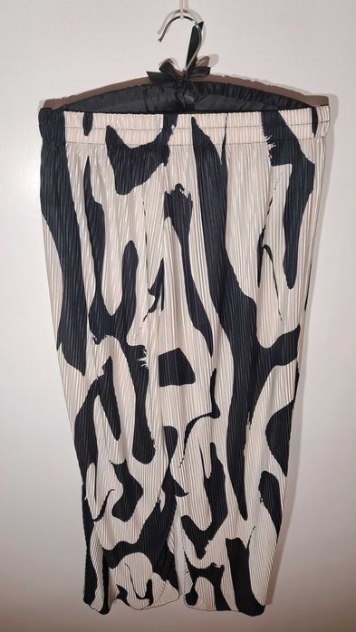 Spodnie z gumką w pasie wysoki stan animal print rozmiar L