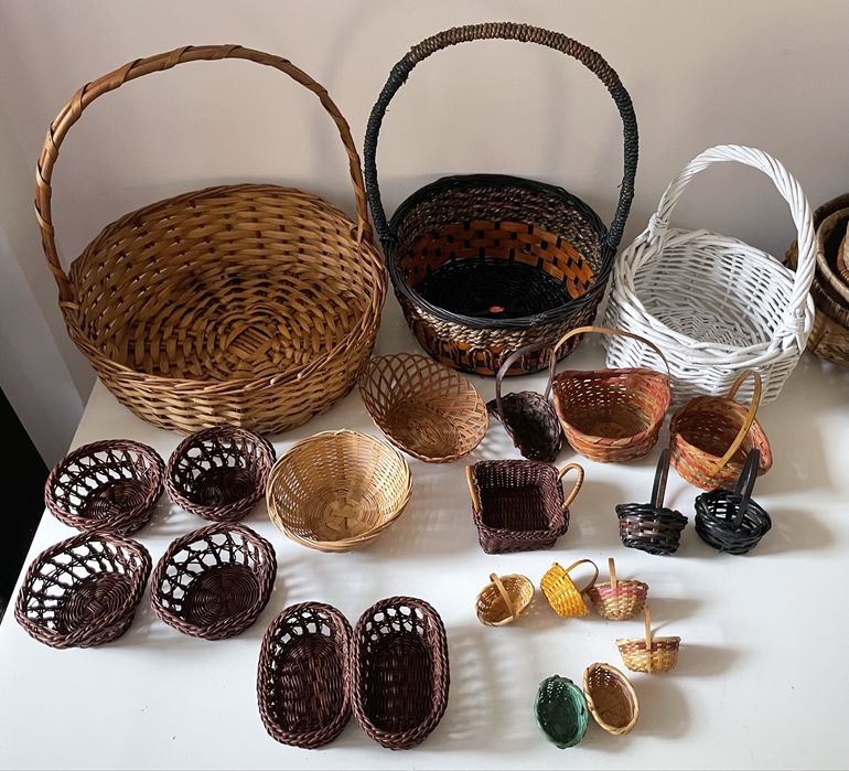 Cestos vime e palha vários tamanhos