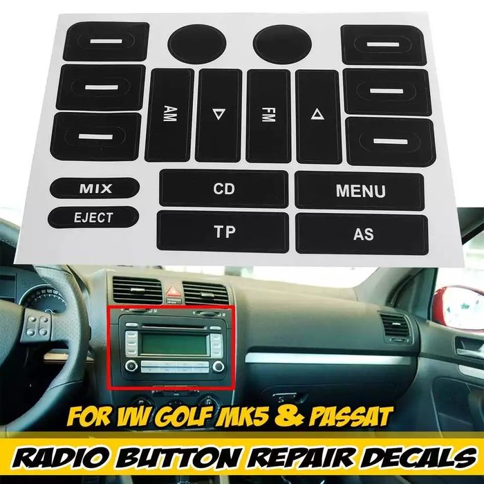 Kit reparação de botões em vinil para vw golf mk5 passat b5