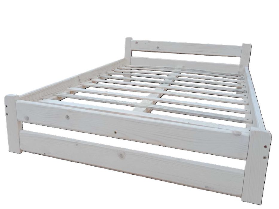 Grube Solidne Łóżko sosnowe drewniane KOLORY  MATERACE