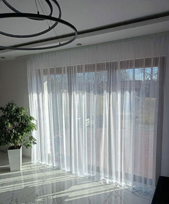 Firana batyst srebrna nitka