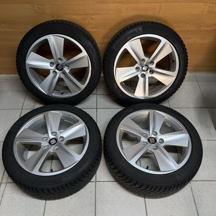 Диски Seat R17 з шинами Continental TS870P 225/45/17 Skoda Volkswagen Passat Golf Jetta Touran Octavia superB