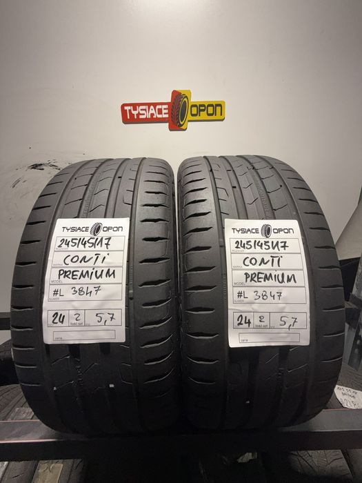 Opony letnie Continental 245/45R17 komplet 2szt #L3847 klasa premium
