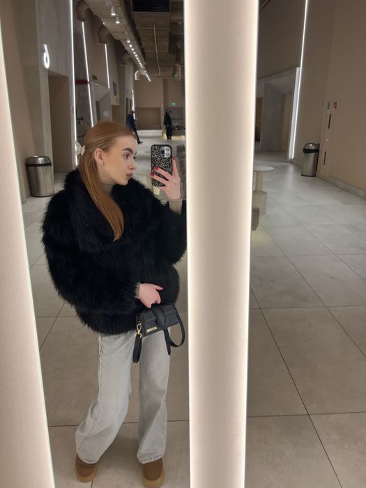 Продам черную  эко-шубу