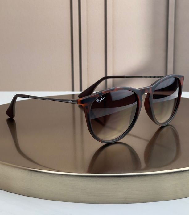 Сонцезахисні окуляри Ray-Ban Erika RB4171 гавана коричнева лінза круглі жіночі оригінал