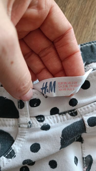 Spodnie 98 h&m białe czarne