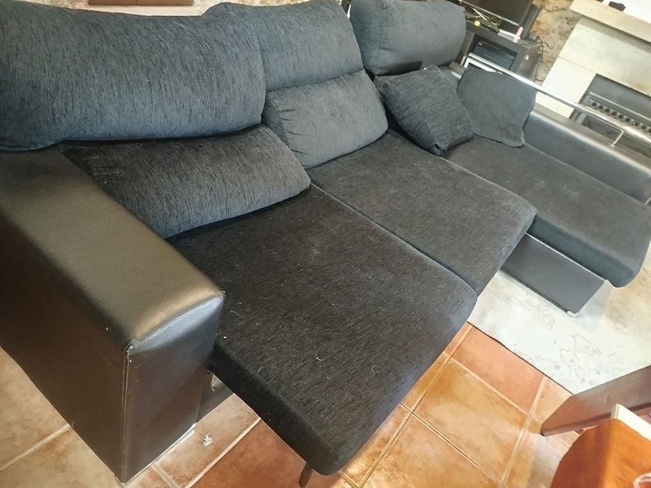 Sofá com chaise long esquerdo