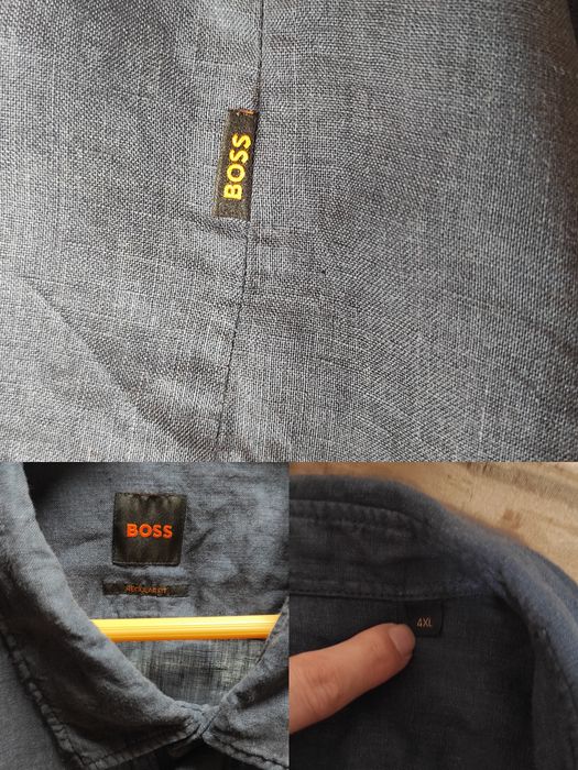 Рубашка лляна Boss розмір 4XL