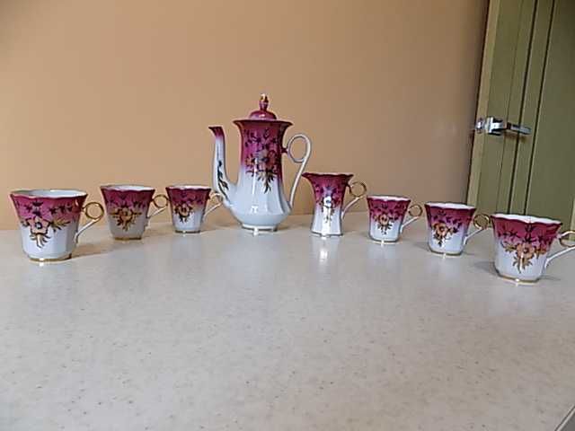 Сервиз Кофейный на 6 персон СССР Цветок Коростень фарфор