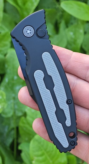 Boker Plus Kalashnikov 74 OTS Black Automatic Knife, складний автоматичний ніж, алю руків'я з вставками ст G10, клинок  D2, складной нож автомат edc