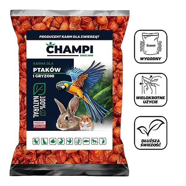 Marchew KULKA 500G marchewka suszona warzywa dla papug Champi