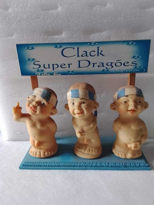 Bonecos da Clack Super Dragões de Borracha.