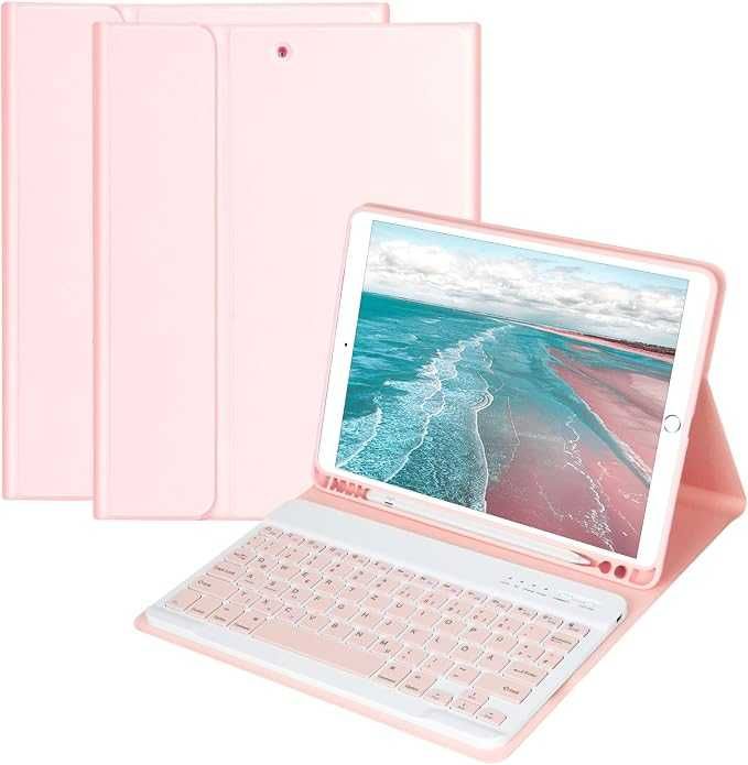 Etui z klawiaturą do iPada 9/8/7. generacji 2019-2021 Air 3 Gen 2019/Pro 10.5 2017 QWERTY