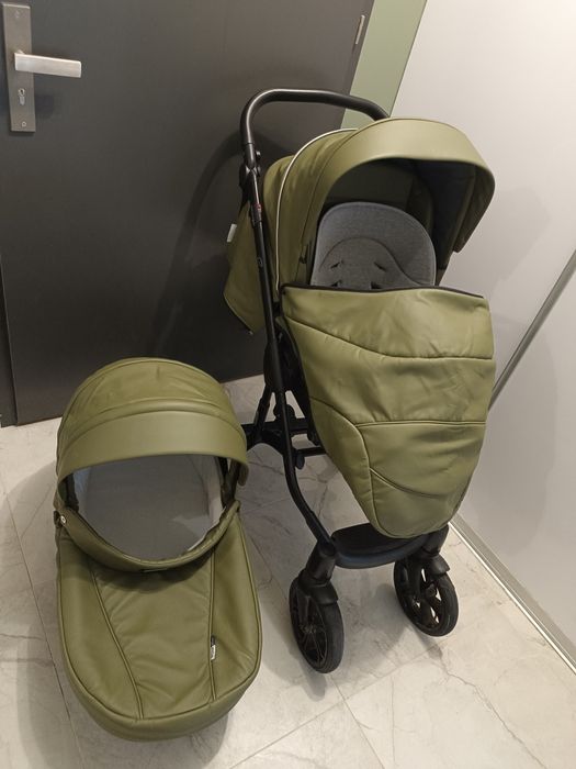Wozek Roan Bass Soft 2w1 Olive Night stan bardzo dobry