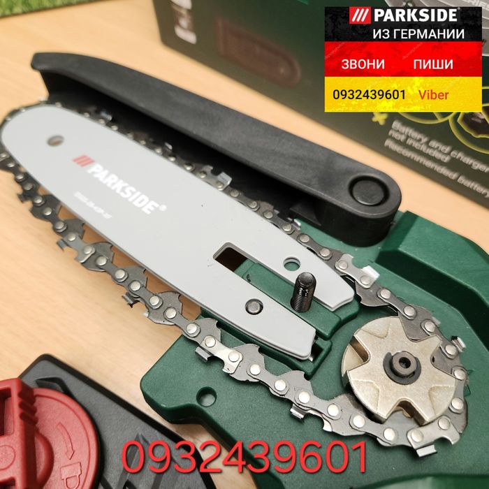 Аккум цепная мини пила из ГЕРМАНИИ Parkside PAGHS 20 садовая для вето