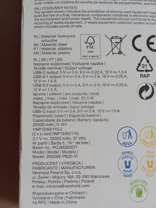 Powerbank 20000 mAh