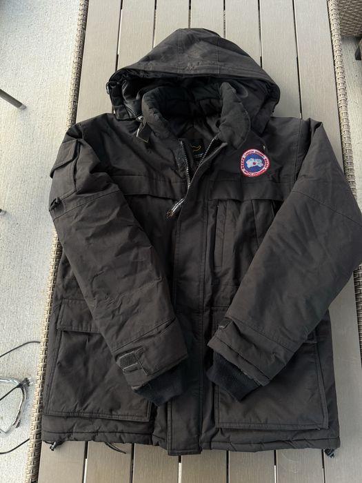 Czarna kurtka zimowa Canada Goose, meska, L, super stan