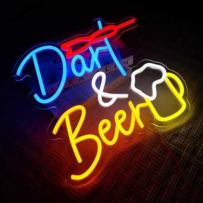 Dart & Beer neon