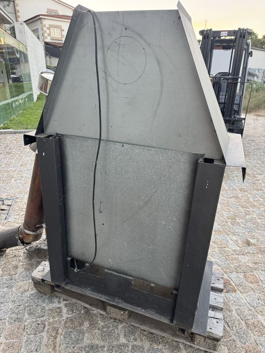 Salamandra a lenha com ventilador