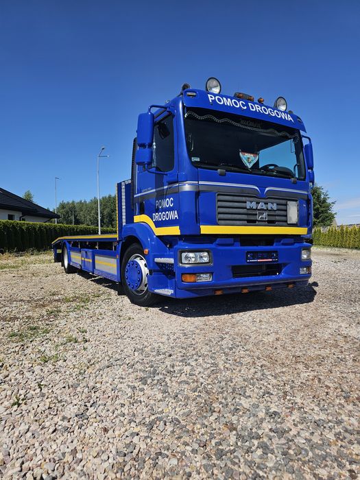 Man tgm 18.280 laweta pomoc drogowa najazd dmc 18t klimatyzacja