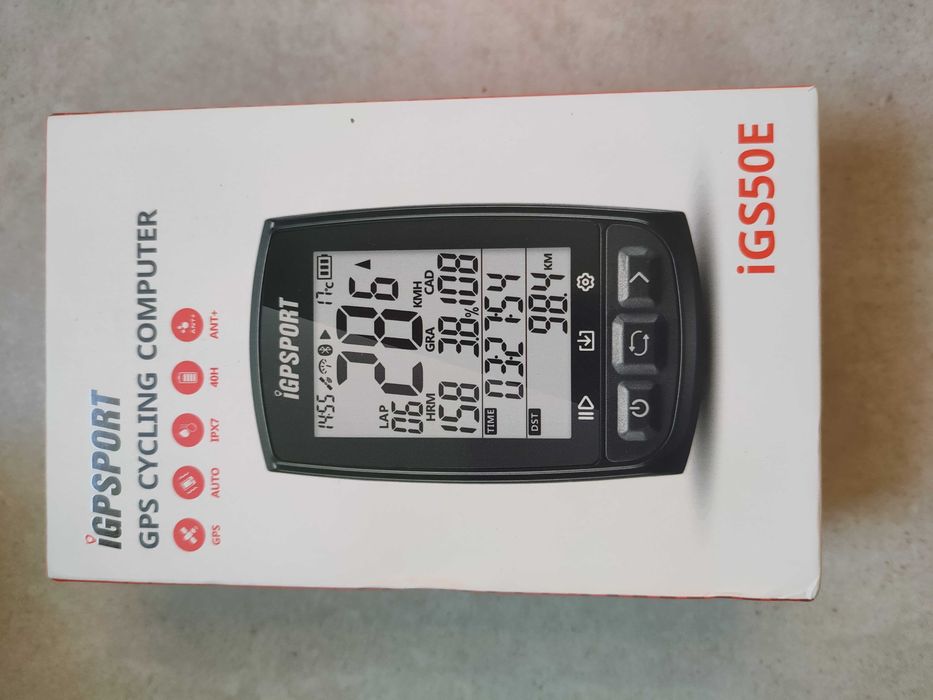 Licznik rowerowy iGPSport iGS50E + etui + folia ochronna
