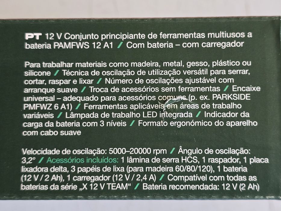 PARKSIDE 12V Ferramenta Multifunções