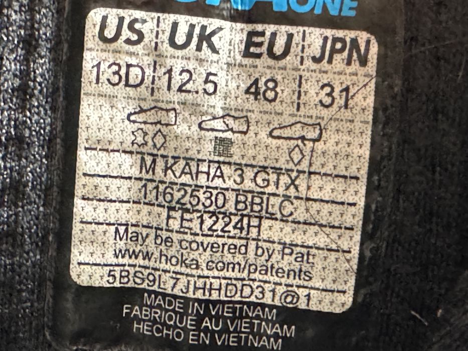 Оригінал Трекінгові Черевики Hoka One One Kaha 3 Розмір 48 GTX