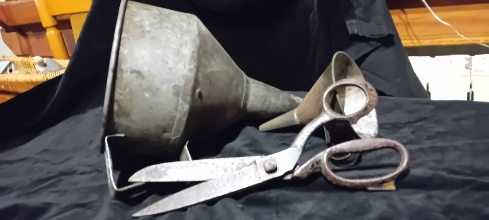 Zestaw przyrządów vintage, nożyce Nabel Maniago Włochy