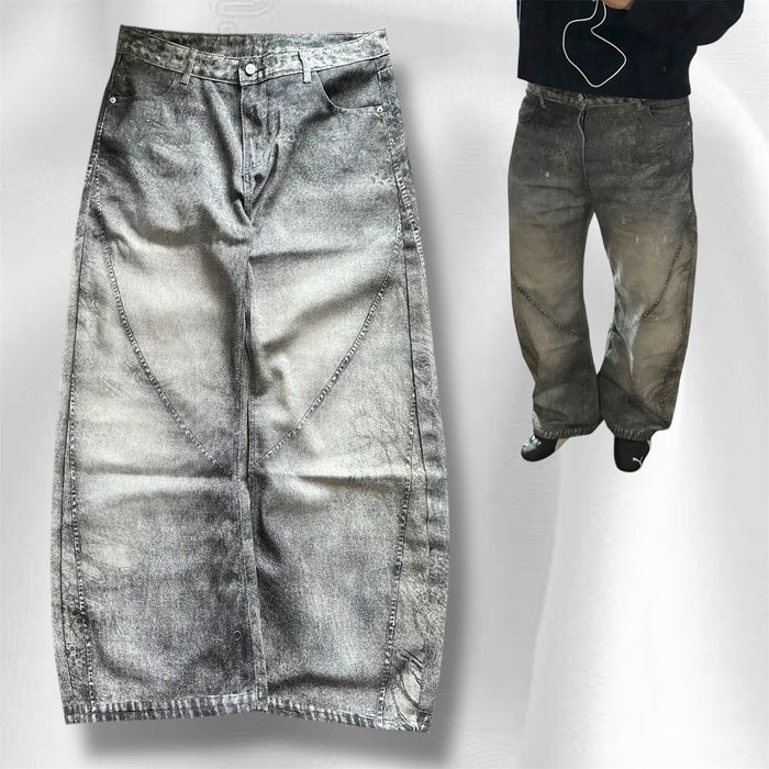 Baggy bootcut flared washed acne racer opium широкі опіум джинси y2k