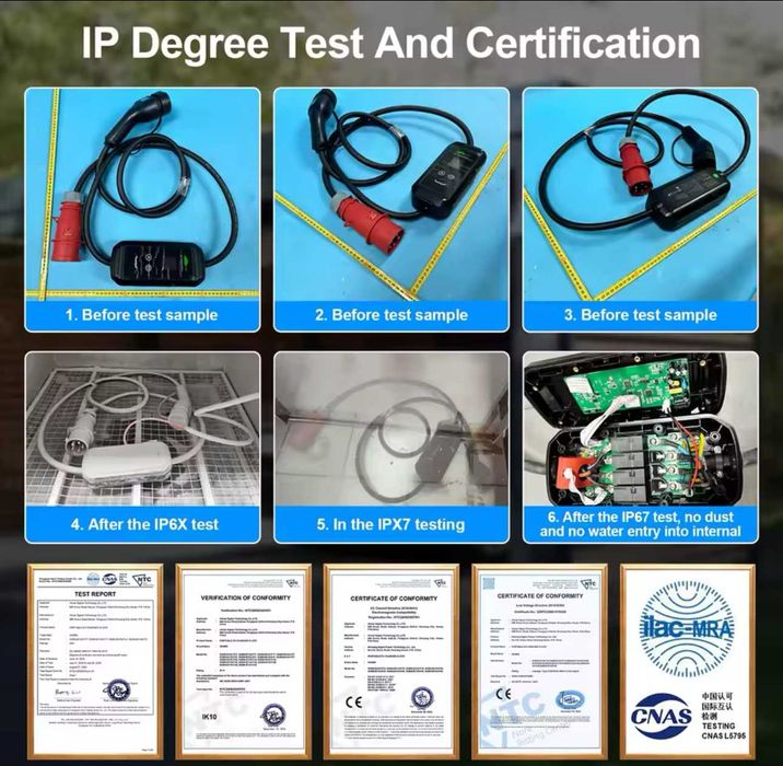 Portable Charger 7 kW - 32A - with APP - Wall Mount - Carrying Bag64738566815619122