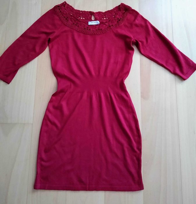 Orsay piękny koronkowy sweter tunika xxs/32