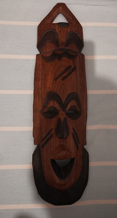 Máscara Africana Decorativa Madeira Esculpida