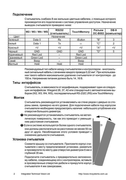 Зчитувач U-Prox iPR-6 (считыватель карточек) безконтактний на двері